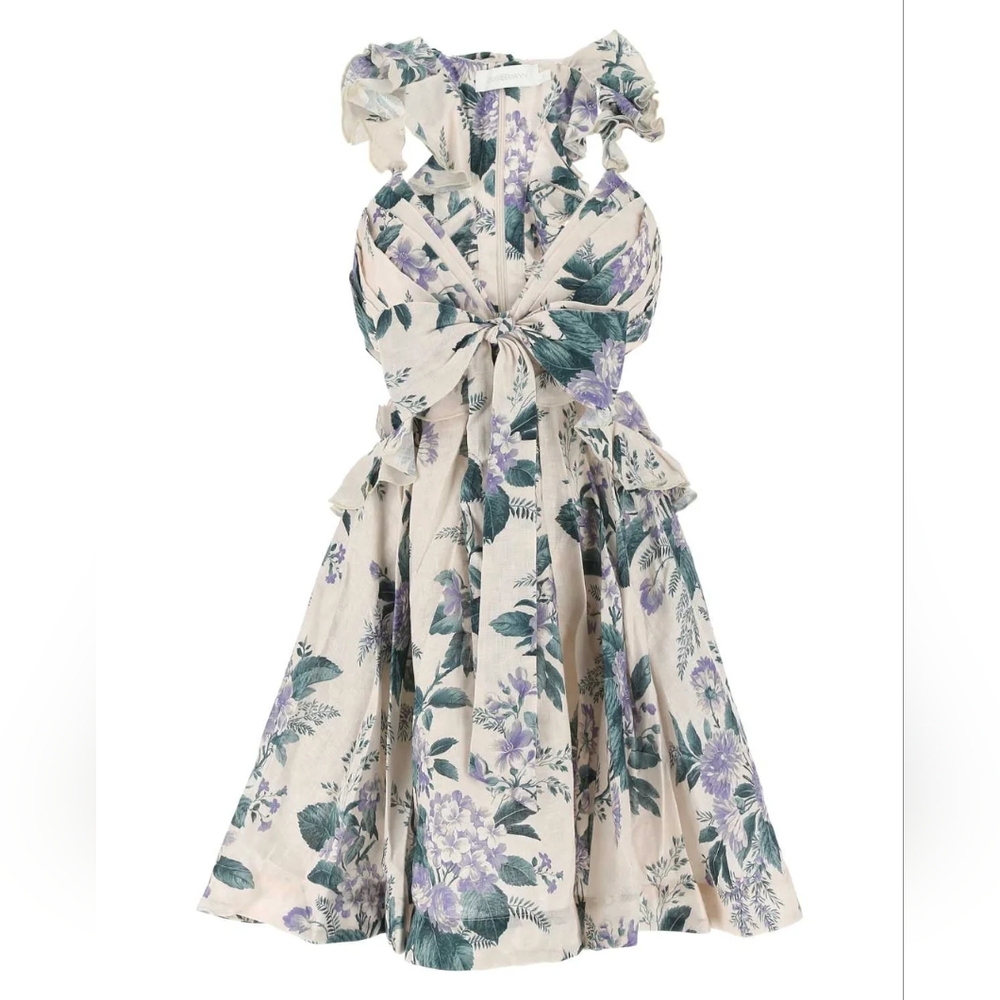 Zimmermann Cassia Ruffle Mini Dress